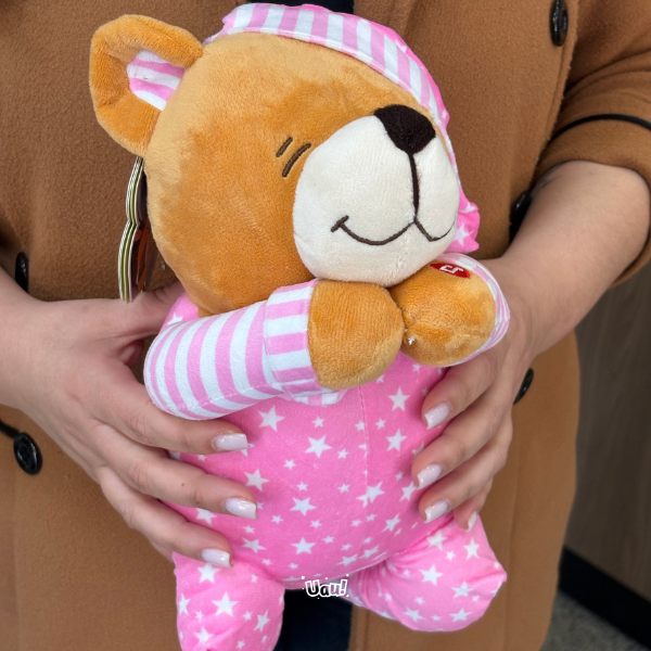 Foto de cliente com o Meu Primeiro Urso
